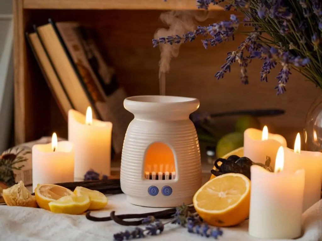 Aromatyczny olejek waniliowy w ceramicznym kominku
