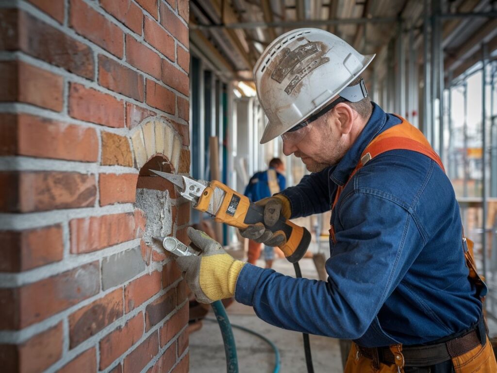 Bezpieczne cięcie otworów wentylacyjnych w konstrukcjach kominowych