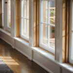 Okno drewniane w jasnym świetle dziennym