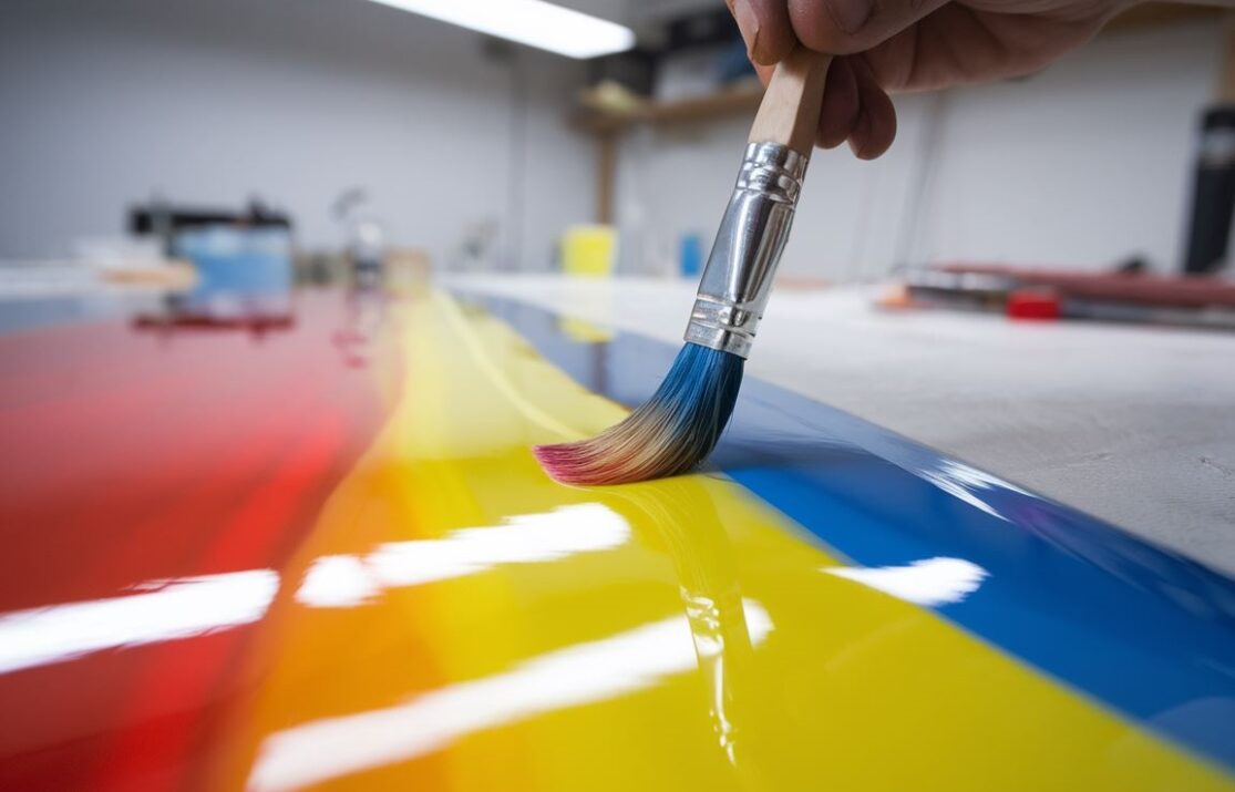 Proces malowania żywicy epoksydowej