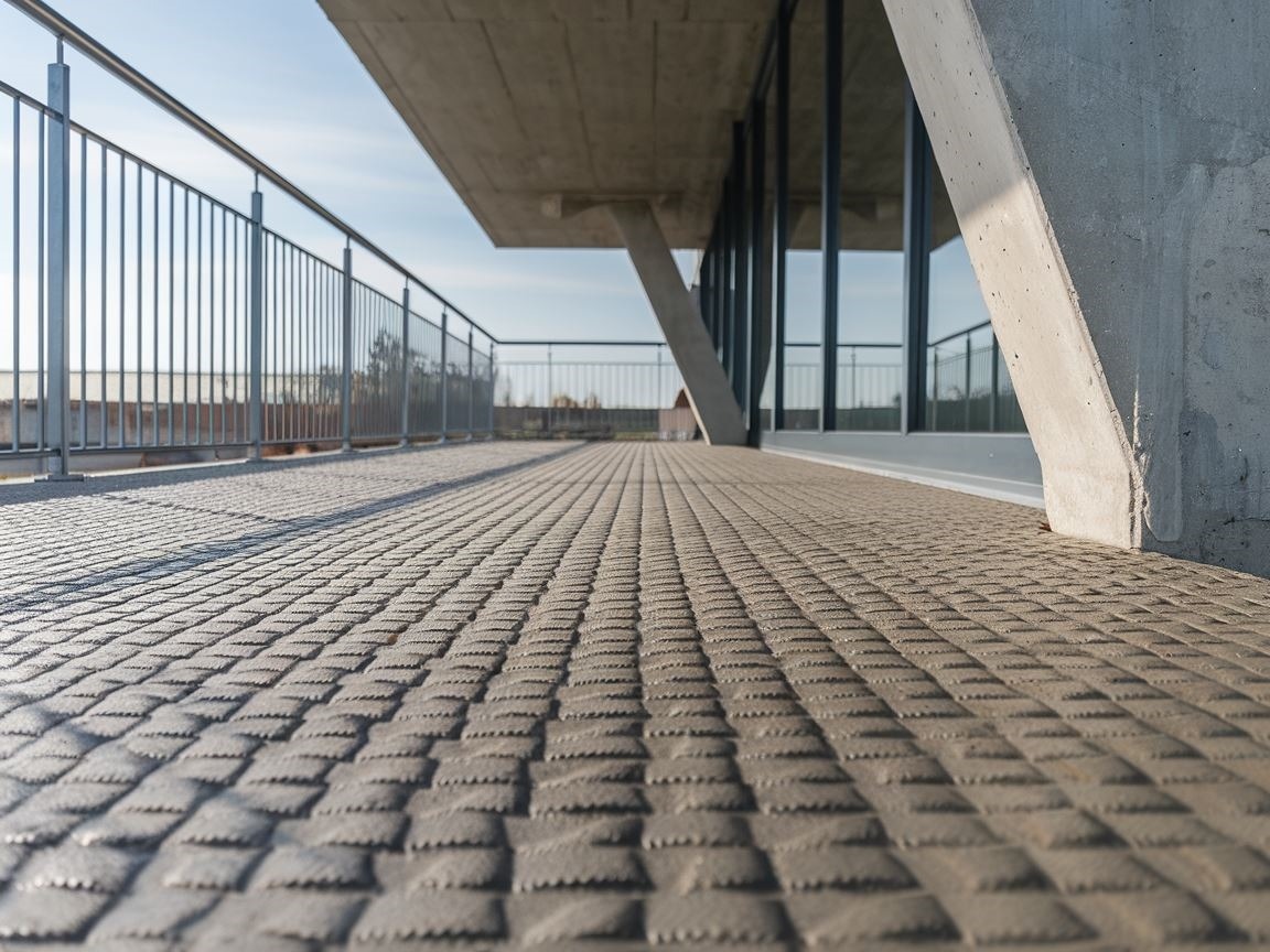 Proces nakładania wylewki na balkon