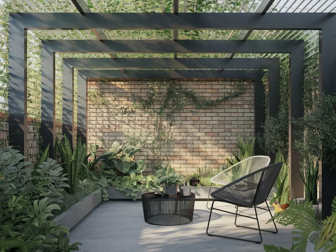 Przytulny taras z nowoczesnym zadaszeniem