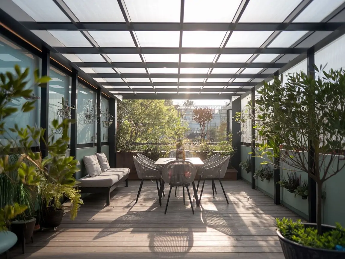 Zadaszenie tarasu w minimalistycznym stylu