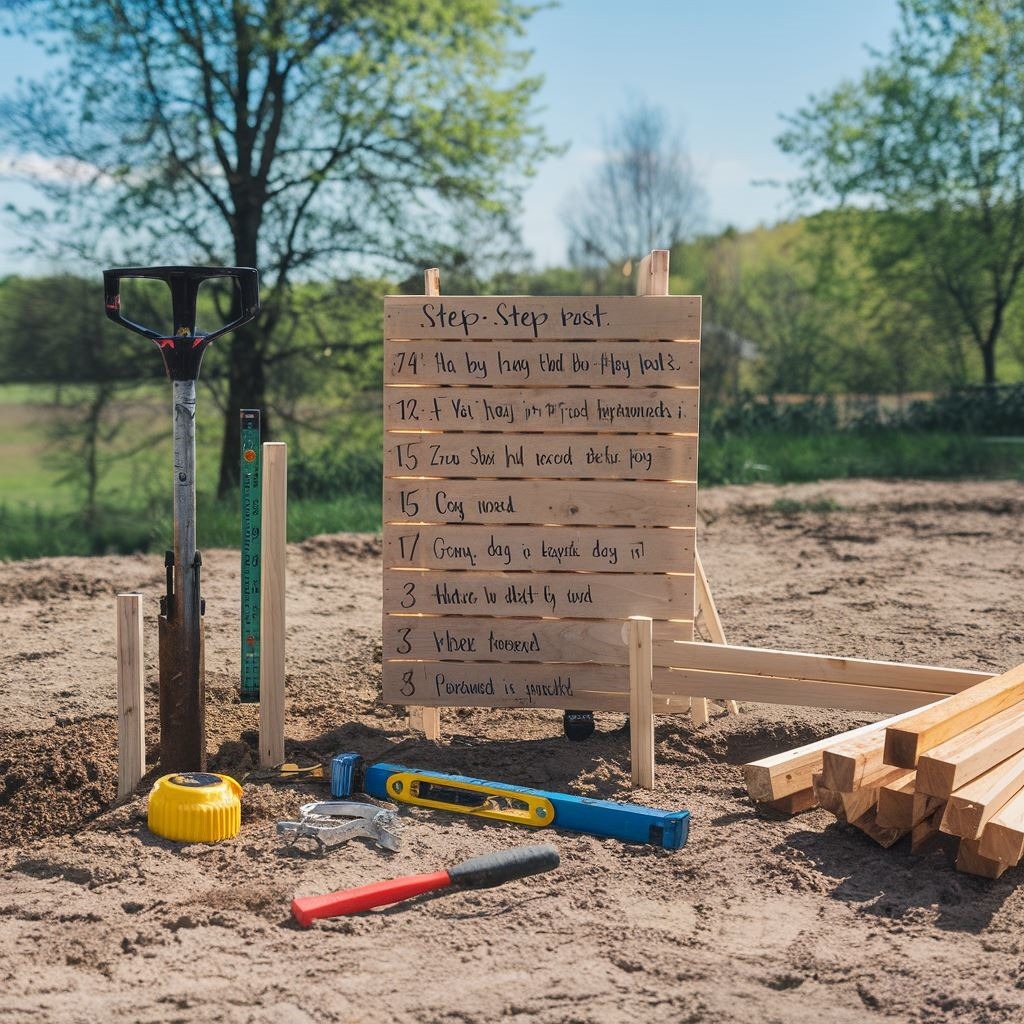 poziomowanie słupka ogrodzeniowego