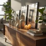 roślina doniczkowa na komodzie