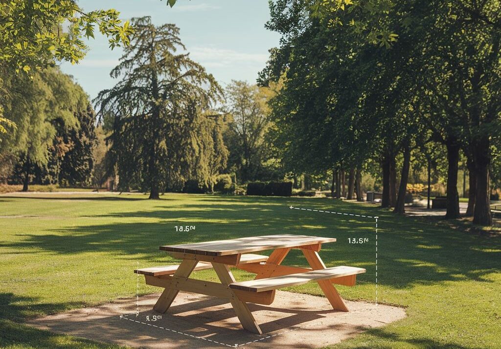 stół piknikowy z ławkami