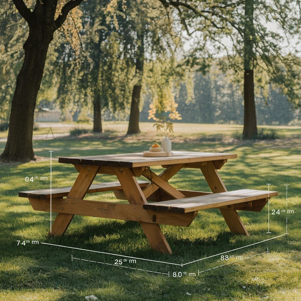 wymiary stołu piknikowego
