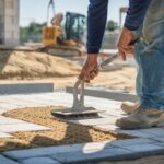 Proces tworzenia podsypki na placu budowy