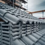 Betonowe dachówki ułożone na dachu