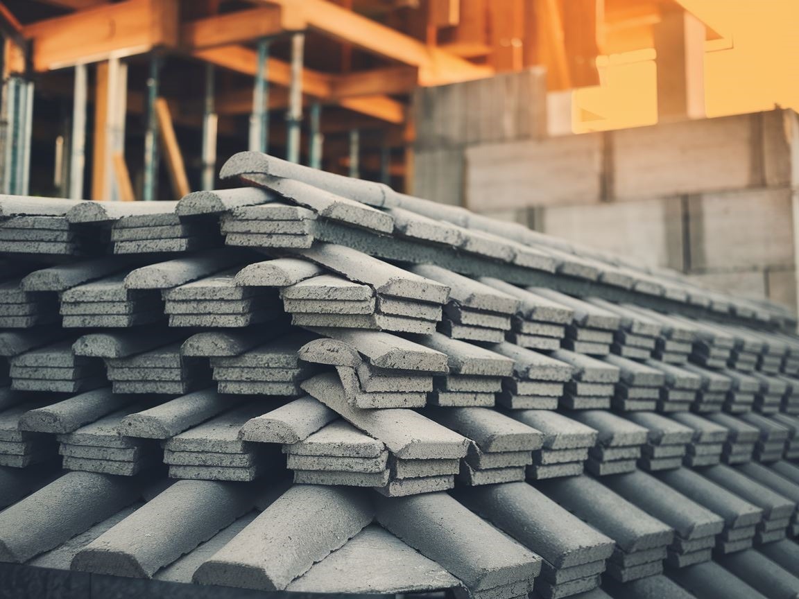 Porównanie rozmiaru betonowych dachówek